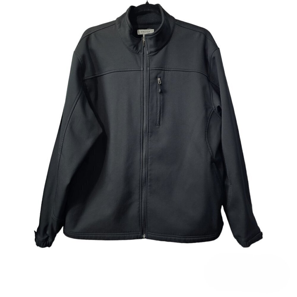 🔥Emerge Softshell Full Zip Long Sleeve Fleece Lined Black Jacket